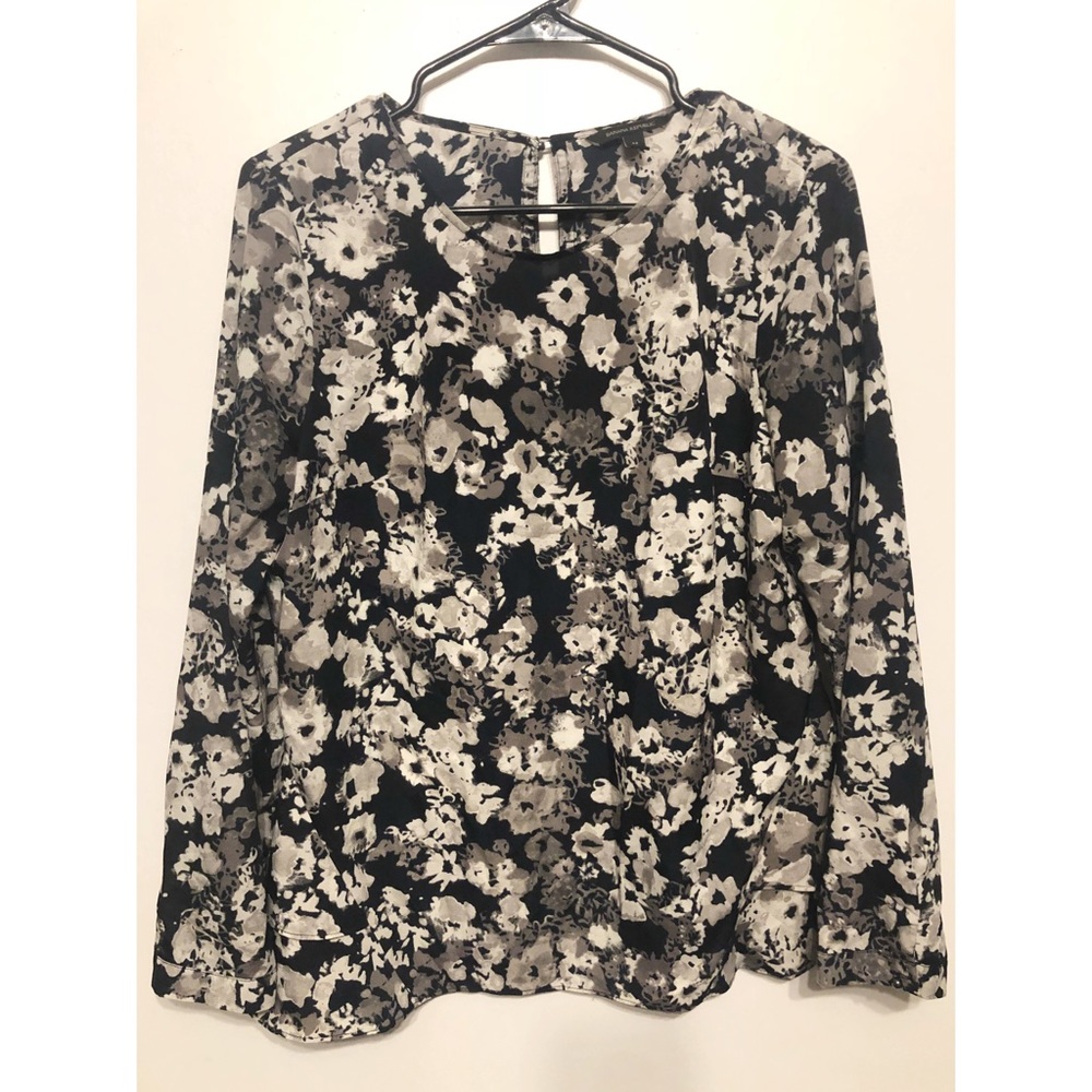 Banana Republic Floral Black & White Blouse // M